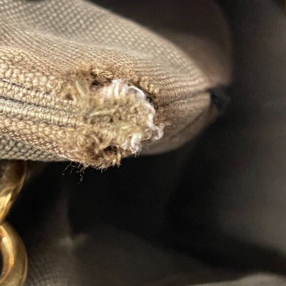 Prada Green Canapa Studded Canvas Handbag Army Green (JB1063) - Picture 13 of 16